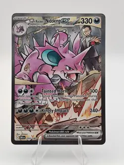 Pokemon Team Rocket's Nidoking ex 233/182 Sv10: Destined Rivals Holo NM - Image 1