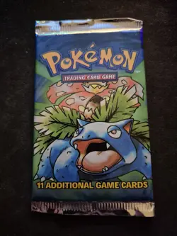 Pokemon Base Set Booster Pack Unlimited Venusaur Art WOTC TCG Vintage Sealed - Image 5