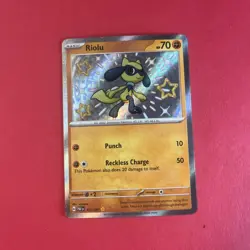 Pokemon TCG Riolu 173/091 Paldean Fates Shiny Holo Rare S&V 173/091 - Image 1