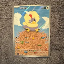 Rufflet Illustration Rare 154/086 Black Bolt Pokemon English TCG - Image 1
