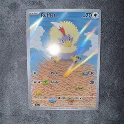 Rufflet Illustration Rare 154/086 Black Bolt Pokemon English TCG - Image 2