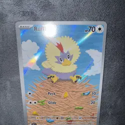 Rufflet Illustration Rare 154/086 Black Bolt Pokemon English TCG - Image 3