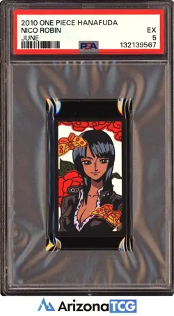 One Piece 2010 Nico Robin June One Piece Hanafuda EX PSA 5 - Image 1