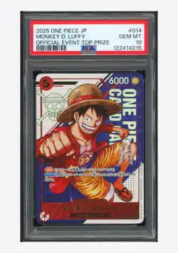 One Piece PSA 10 Monkey D Luffy SR Promo 2025 ST21-014 Event Top Prize Japanese - Image 1