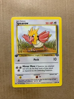1st Edition Spearow 62/64 Jungle Set - Common Pokemon Card - NM/Mint - Image 1