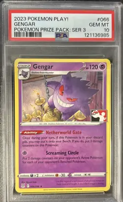 PSA 10 MINT Gengar 066 Prize Pack Series 3 Stamped Promo Graded Pokemon Card - Image 1