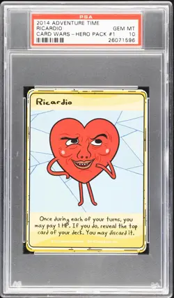 2014 Adventure Time Card Wars Ricardio Hero #1 # PSA 10 - Image 1