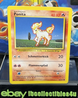 German Ponita 60/102 Pokemon Card WOTC 1999 Vintage NM FREE SHIPPING - Image 1