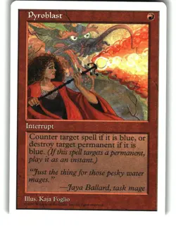 Magic The Gathering - Fifth Edition Pyroblast Uncommon 1997 - Image 1