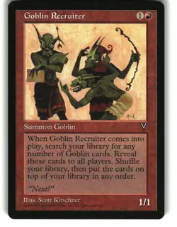 Magic the Gathering - Visions Goblin Recruiter 1997 Uncommon - Image 1