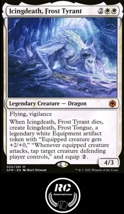 Icingdeath, Frost Tyrant MTG NM AFR Mythic Dragon Fast Tracked Shipping - Image 1