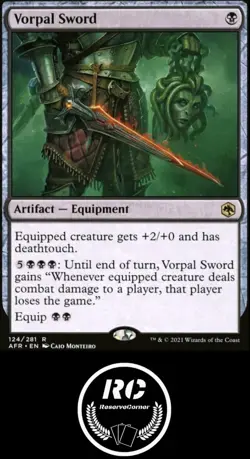 Vorpal Sword MTG NM AFR Rare Equipment Fast Tracked Shipping - Image 1