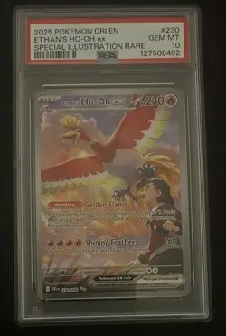 Pokemon 2025 Ethans Ho-Oh ex 230/182 SIR Destined Rivals GEM MINT PSA 10 - Image 1