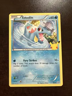 Totodile 18/25 Non-holo NM Pokemon TCG McDonald’s 25th Anniversary Celebrations - Image 1