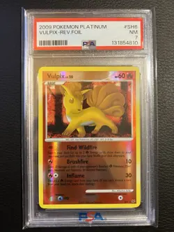 2009 Vulpix Reverse Foil Japanese Pokemon Platinum #SH6 PSA 7 - Image 1