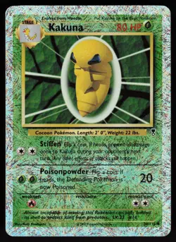 Kakuna 33/102 Uncommon Base Set Reverse Holo Pokemon - Image 1