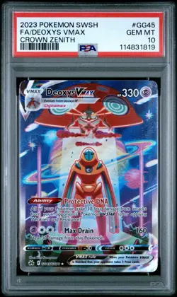 2023 POKEMON SWSH CROWN ZENITH #GG45 FA/DEOXYS VMAX PSA 10 - Image 1