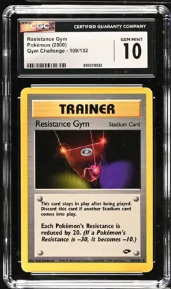 Pokemon Resistance Gym 2000 Gym Challenge 109/132 CGC 10 - Image 1