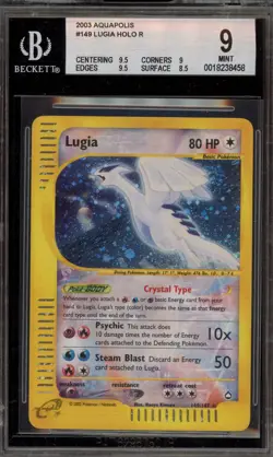 Pokemon Lugia Aquapolis Crystal Holo Rare #149 BGS 9 Mint - Image 1