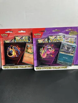 Pokemon Ascended Heroes Set of 2 Charmander/Ghastly Tech Sticker Collection - Image 1