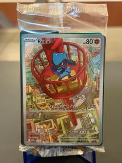 *SEALED* Pokemon TCG Mega Evolution Riolu Black Star Promo #010 NM Illustration - Image 1
