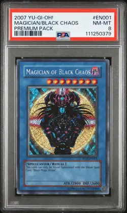 Yu-Gi-Oh! Premium Pack Magician of Black Chaos 2007 PP01-EN001 Unlimited PSA 8 - Image 1