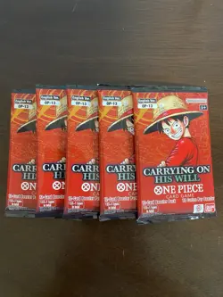 One Piece Carrying On His Will OP-13 Five 5 Booster Packs Lot English H - Image 1