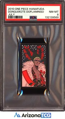One Piece 2010 Donquixote Doflamingo July One Piece Hanafuda PSA 8 - Image 1
