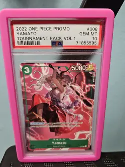 2022 ONE PIECE PROMOS TOURNAMENT PACK VOL.1 #008 YAMATO PSA 10 - Image 1