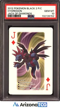 Pokemon 2012 Hydreigon Jack Of Diamonds Black 2 Playing Card Japanese PSA 10 - Image 1