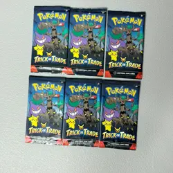 6 Packs Pokemon TCG Trick or Trade Booster Packs 2024 Halloween Card Lot Bundle - Image 1
