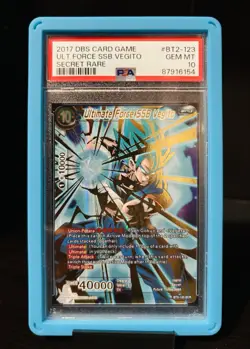 2017 Dragon Ball Super Card BT2-123 SCR Ultimate Force SSB Vegito - Image 1