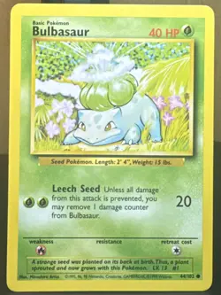 Pokemon Pokemon TCG: Bulbasaur 044/102 Base Set Vintage English Card - Image 1