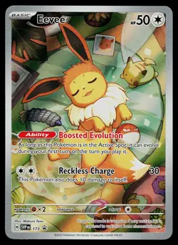 Pokemon Card - Eevee Scarlet & Violet Promo 173 Holo Illustration Rare - Image 1