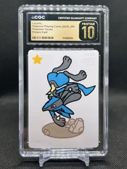🔥CGC PRISTINE 10🔥LUCARIO POKEMON TARUKA PLAYING CARDS JAPANESE PICTURE CARD - Image 1