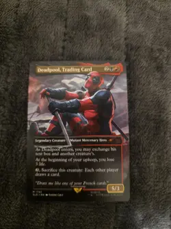 MTG Deadpool, Trading Card Secret Lair Marvel Borderless - Image 1