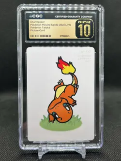 🔥CGC PRISTINE 10🔥CHARMANDER POKEMON TARUKA PLAYING CARDS PICTURE CARD - Image 1