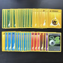 POKEMON VINTAGE WOTC ENERGY MIXED CARD LOT - Image 1