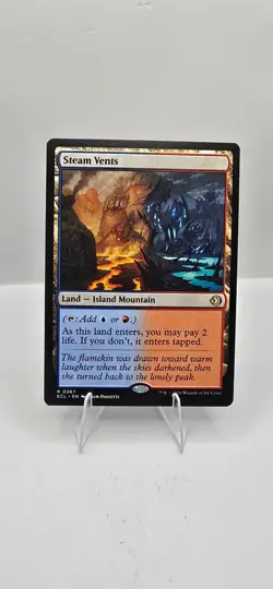 Steam Vents - Extended Art - Commander Legends Baldur’s Gate - MTG NM - Image 1