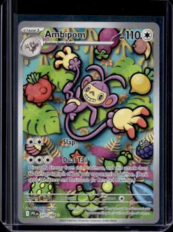 2025 Pokemon Phantasmal Flames Ambipom Illustration Rare #107/094 - Image 1