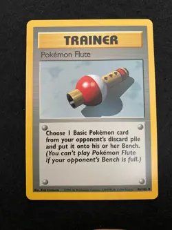 Flute Trainer 86/102 Base Set Near Mint (NM) - Pokemon card TCG 1999 vintage - Image 1