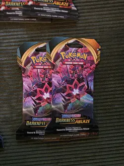 8x Pokemon Sword & Shield Darkness Ablazed Sleeved Booster Pack 820650807138 - Image 5
