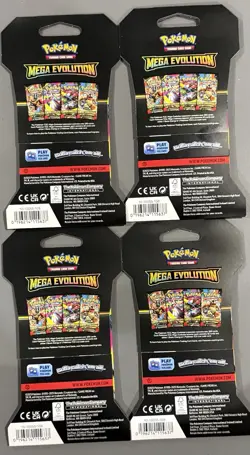 Pokemon Mega Evolution Sleeved Booster Packs Factory Sealed 4 Packs - Image 2