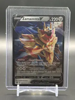 Pokemon TCG Sword & Shield: Brilliant Stars Zamazenta V 105/172 Ultra Rare NM - Image 1