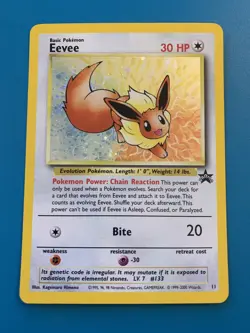 Eevee #11 Black Star Promo Holo Rare Vintage Pokemon Card - NM - Image 1