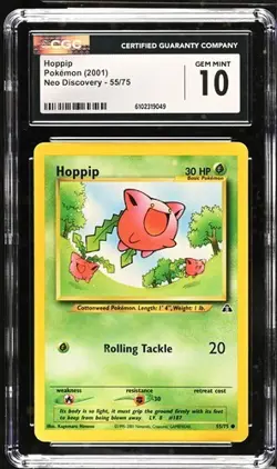 Pokemon Hoppip 2001 Neo Discovery 55/75 CGC 10 - Image 1