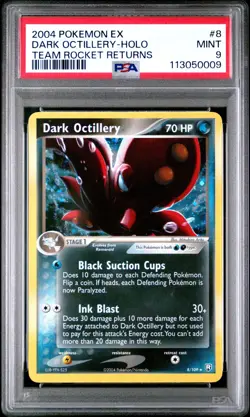 2004 POKEMON EX TEAM ROCKET RETURNS DARK OCTILLERY #8 HOLO PSA 9 MINT #113050009 - Image 1