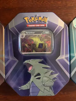 Pokemon Tyranitar Slaking Darkrai Triple Whammy Tin Set of 3 New Factory Sealed - Image 3