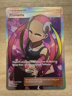 PLUMERIA (Full Art) 145/147 SM - Burning Shadows Ultra Rare Holo Pokemon TCG - Image 1