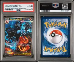 2025 POKEMON PFL EN-PHANTASMAL FLAMES #125 MEGA CHARIZARD X EX PSA 10 - Image 2